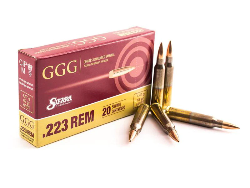 GGG .223 Rem. 69gr HPBT Sierra Match King 20STK