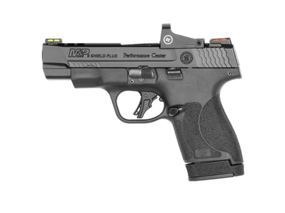 S&W M&P 9 SHIELD PLUS FIBER OPTIC PORTED WCT NO THUMB SAFETY BLK 9×19