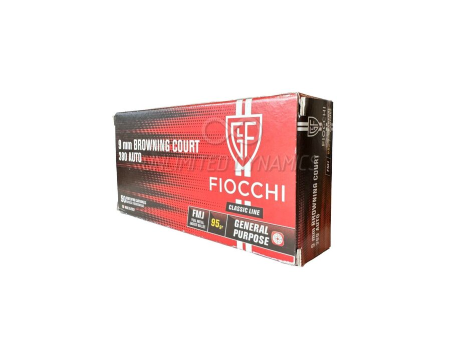 FIOCCHI 9mm Browning Court / .380 Auto FMJ 95gr 50 Stk.